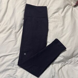 Lululemon Navy Leggings with white speckle detail